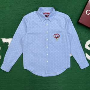 구찌 【잔디집】 GG 인터로킹 G 옥스포드 코튼 셔츠（레어）