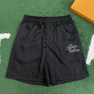 루이비통 【잔디집】 프린티드 실크 시그니처 숏 팬츠（레어）