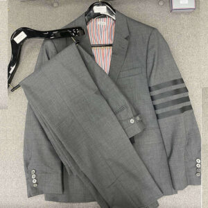 톰브라운 【TJ공장】 4-Bar 사선완장 플레인 우븐 클래식 블레이저 / 팬츠 세트（터보）