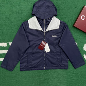 구찌 【잔디집】 패치 나일론 트윌 자켓（레어）