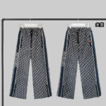 디올 【YD공장】 오블리크 테크니컬 태피터 자카드 플레어 팬츠