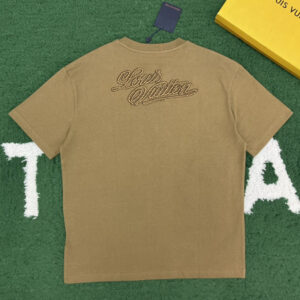 루이비통 【잔디집] 엠브로이더드 시그니처 코튼 반팔 티셔츠