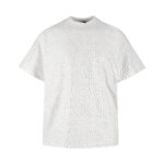 발렌시아가 【잔디집2】 큐빅 오버사이즈 반팔 티셔츠（세븐）