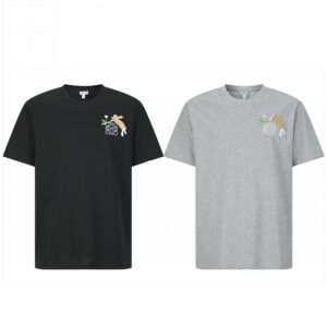 로에베 【잔디집2】 x 수나 후지타 Bunny 아나그램 반팔 티셔츠（세븐）