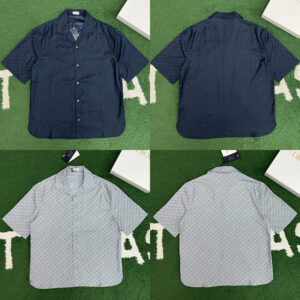 디올 【잔디집】 오블리크 반소매 실크 셔츠 (레어)