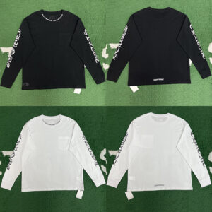 크롬하츠 【잔디집】 레터링 크루넥 롱 슬리브 티셔츠（레어）