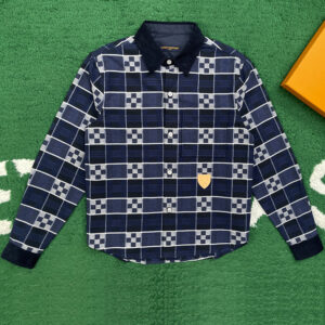 루이비통 【잔디집】 다미에 플래드 플란넬 셔츠 (레어)