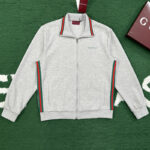 구찌 【잔디집】 더블 집업 자켓 코튼 피케 (레어)