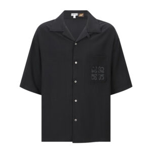 로에베 【잔디집2】 아나그램 반팔 셔츠 린넨 블렌드 (세븐)