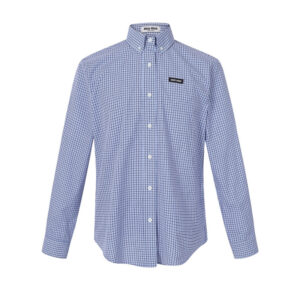 미우미우 【잔디집2】 패치 로고 체크 셔츠  (세븐)