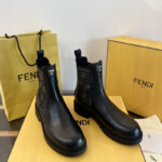 펜디 FF 자카드 필로 부츠