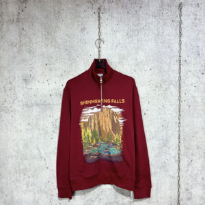 로에베 [사슬공장] 집업 스웨터 코튼 버건디