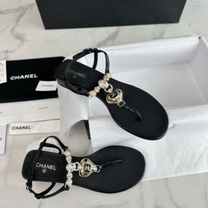 샤넬 [TJ공장] 23s 하트 진주 쪼리 샌들