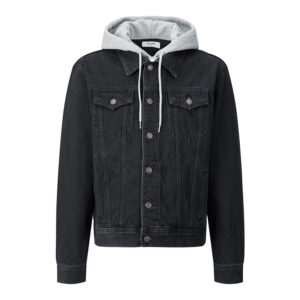 셀린느 [잔디집2] 24FW 로그 데님 워시 차콜 후드 자켓