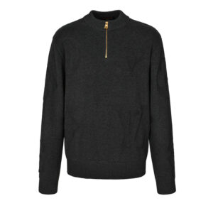 루이비통 【잔디집2】 모노그램 자카드 울 하프 집업 풀오버 니트（세븐）