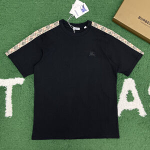 버버리 【잔디집】 EKD 체크 트리밍 슬림핏 티셔츠（레어）