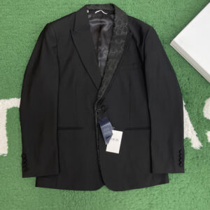 디올 【잔디집】 오블리크 언발란스 숄 카라 자켓（레어）