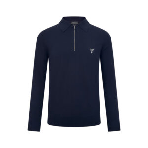 프라다 【잔디집2】 슈퍼파인 울 폴로 셔츠（세븐）