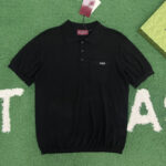 구찌 【잔디집】 인타르시아 파인 울 니트 폴로 셔츠（레어）