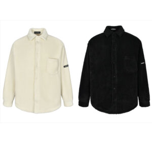 발렌시아가 【잔디집2】 러버라이즈드 로고 후리스 셔츠 자켓（세븐）