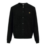 로에베 【잔디집2】 아나그램 케이블 니트 코튼 가디건（세븐）