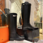 에르메스 [Hello] 켈리 롱 부츠 실버 버클 (터보)