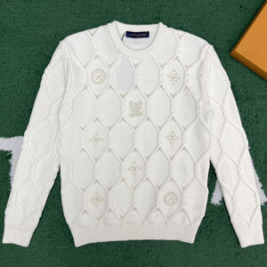 루이비통 【잔디집】 케이블 울 블렌드 풀오버 니트 스웨터（레어）