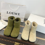 로에베 로고 스웨이드 앵클 부츠