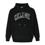 셀린느 【잔디집2】 로고 오버사이즈 울 스웨터 후드（세븐）