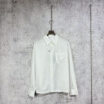 프라다 [사슬공장] V넥 긴팔 솔리드 셔츠