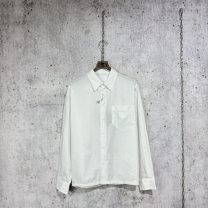 프라다 [사슬공장] V넥 긴팔 솔리드 셔츠