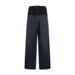 발렌시아가 【잔디집2】 배기 팬츠 컷업 블랙（세븐）