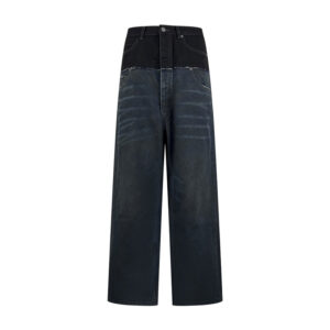 발렌시아가 【잔디집2】 배기 팬츠 컷업 블랙（세븐）