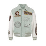 루이비통 [잔디집2] 바시티 블루종 레더 아쿠아 자켓