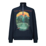 로에베 [잔디집2] 럭셔리 하이넥 반집업 스웨트셔츠