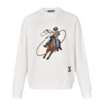 루이비통 [잔디집2] 1AFXNO 그래픽 엠브로이더드 코튼 티셔츠