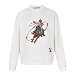 루이비통 [잔디집2] 1AFXNO 그래픽 엠브로이더드 코튼 티셔츠