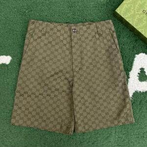 구찌 【잔디집】 GG 캔버스 숏 트라우저 팬츠（레어）