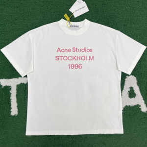 아크네 【잔디집】 로고 빈티지 스프레이 반팔 티셔츠（레어）