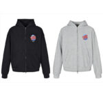 발렌시아가 【잔디집2】 플래닛 어스 아트워크 프린트 집업 후드（세븐）