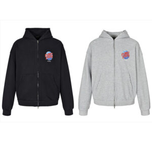 발렌시아가 【잔디집2】 플래닛 어스 아트워크 프린트 집업 후드（세븐）