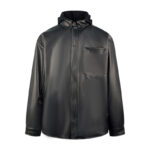 발렌시아가 【잔디집2】 셔츠 파카 블랙 레더 자켓（세븐）