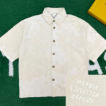 루이비통 [ 잔디집 ] 다미에 데님 쇼트 슬리브 셔츠