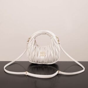 미우미우 (팬더) 완더 메탈라세 미니 화이트 5BP078