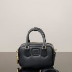 미우미우 (팬더) 아르카디에 소가죽 핸드백 블랙 5BB123