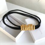 보테가 (징) 벨트 블랙 금속 장식