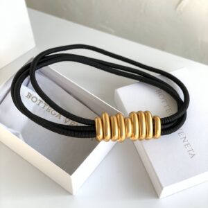 보테가 (징) 벨트 블랙 금속 장식