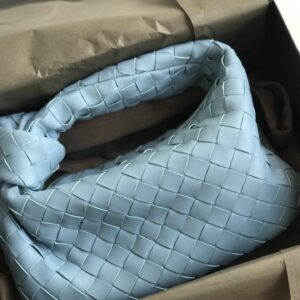 보테가 (징) 미니 조디 블루 편직 가죽 호보백 609409