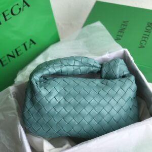 보테가 (징) 미니 조디 블루 편직 가죽 호보백 609409