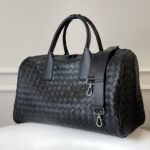 보테가 (징) 편직 가죽 여행 가방 블랙 630251